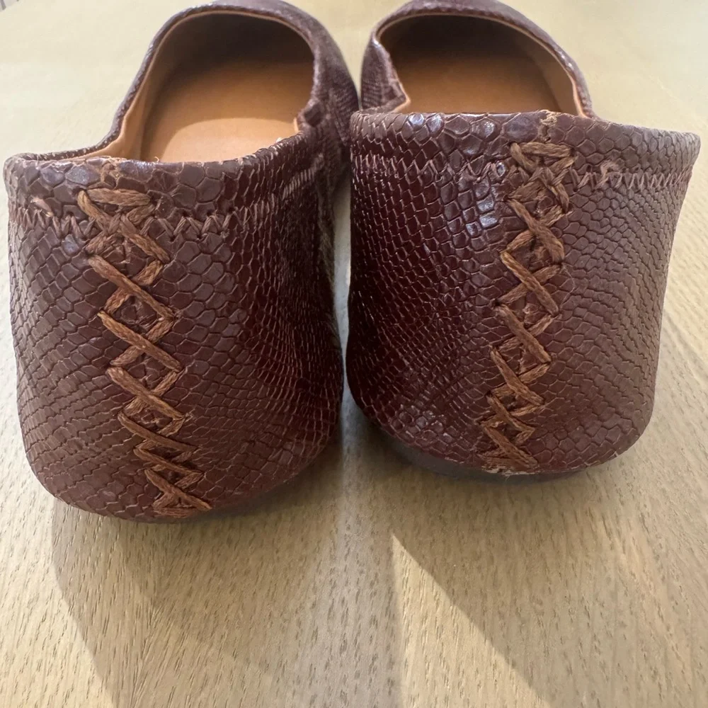 Lucky Brand Emmie Brown Textured Women's Ballet Flats Size 11M NWOT - Picture 3 of 9